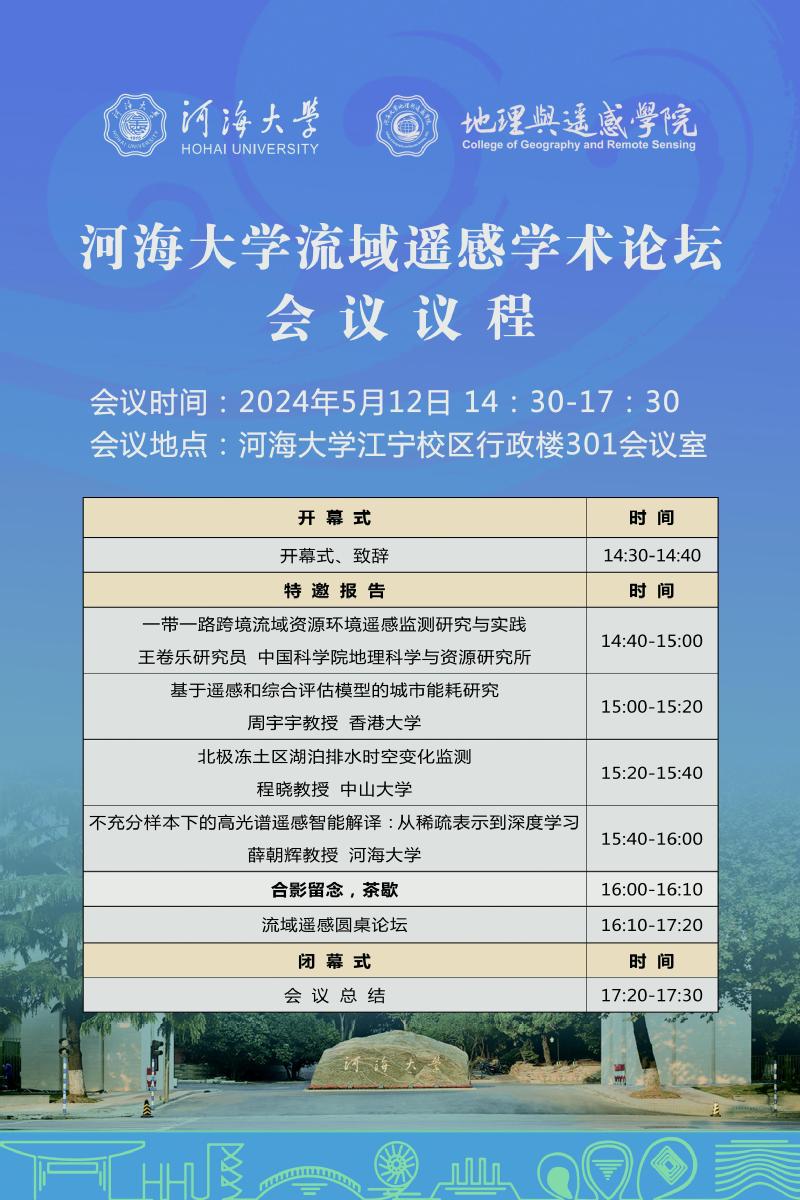 必赢网址流域遥感学术论坛会议